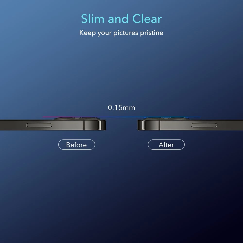 Apple iPhone 12 Pro Max защитное стекло  ESR Camera Lens Protector (Clear)iPhone PRO MAX (2 pack)