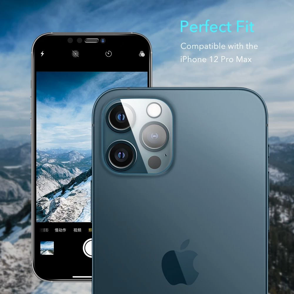 Apple iPhone 12 Pro Max защитное стекло  ESR Camera Lens Protector (Clear)iPhone PRO MAX (2 pack)