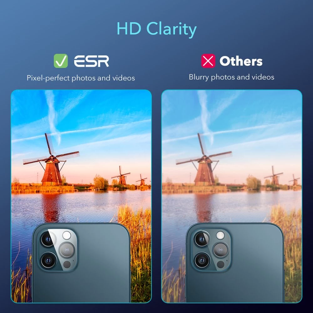 Apple iPhone 12 Pro Max защитное стекло  ESR Camera Lens Protector (Clear)iPhone PRO MAX (2 pack)