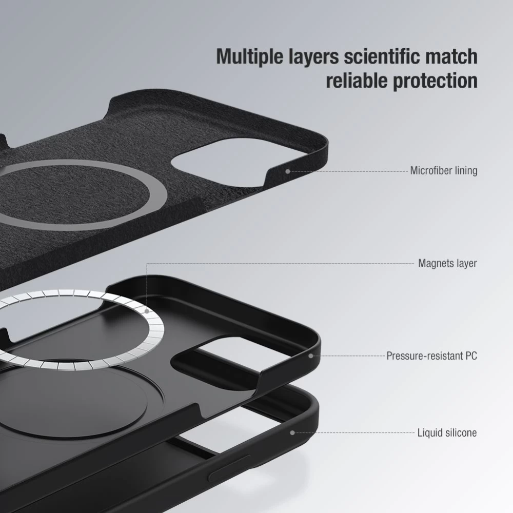 Apple iPhone 12 Pro Max dėklas žalia Nillkin CamShield Silky Magnetic Silicon 
