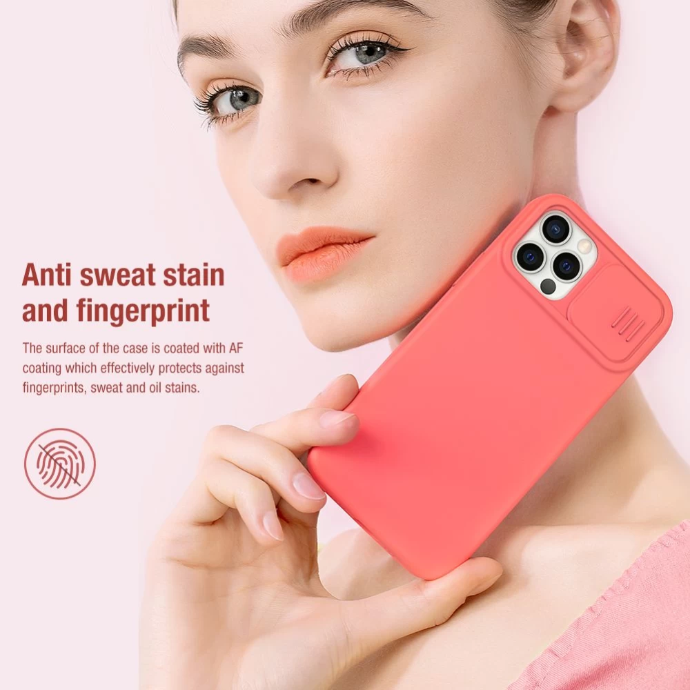 Apple iPhone 12 Pro Max dėklas žalia Nillkin CamShield Silky Magnetic Silicon 
