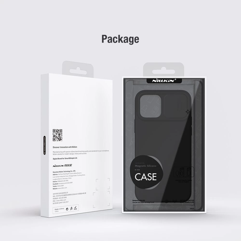 Apple iPhone 12 Pro Max dėklas žalia Nillkin CamShield Silky Magnetic Silicon 
