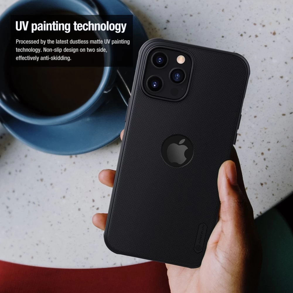Apple iPhone 12 Pro Max dėklas mėlyna Nillkin Super Frosted Shield Magnetic 