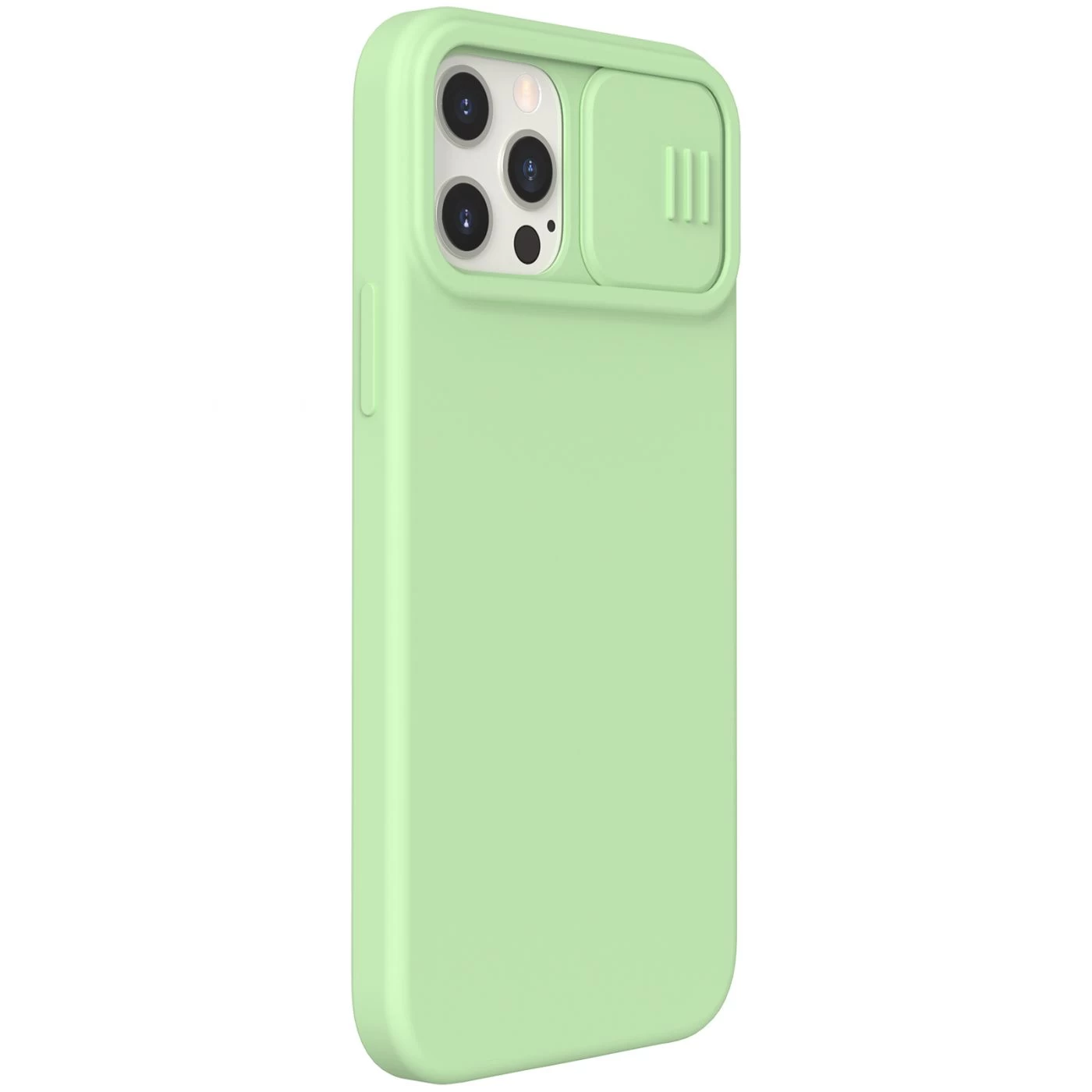 Apple iPhone 12 Pro Max dėklas žalia Nillkin CamShield Silky Magnetic Silicon