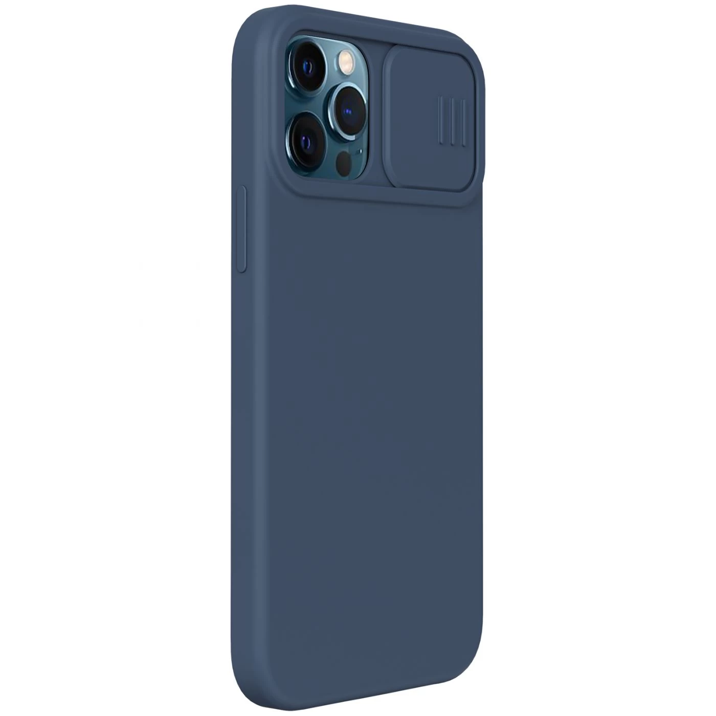 Apple iPhone 12 Pro Max dėklas mėlyna Nillkin CamShield Silky Silicon