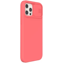 Apple iPhone 12 Pro Max dėklas rožinis Nillkin CamShield Silky Magnetic Silicon 