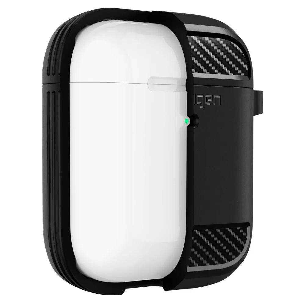 Apple AirPods telefoni ümbris must SPIGEN RUGGED ARMOR