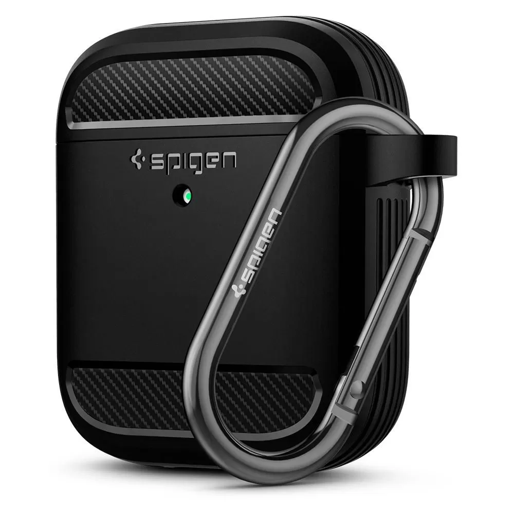 Apple AirPods telefoni ümbris must SPIGEN RUGGED ARMOR