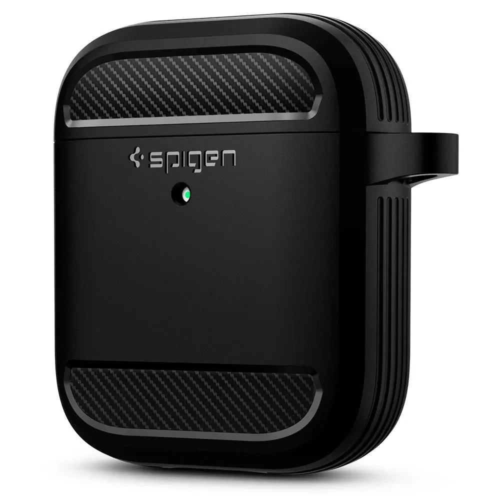 Apple AirPods telefoni ümbris must SPIGEN RUGGED ARMOR