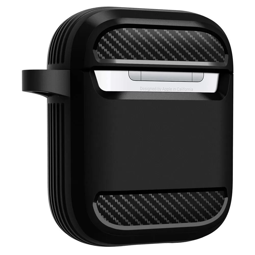Apple AirPods telefoni ümbris must SPIGEN RUGGED ARMOR