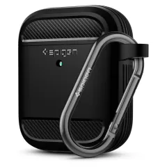 Apple AirPods telefoni ümbris must SPIGEN RUGGED ARMOR