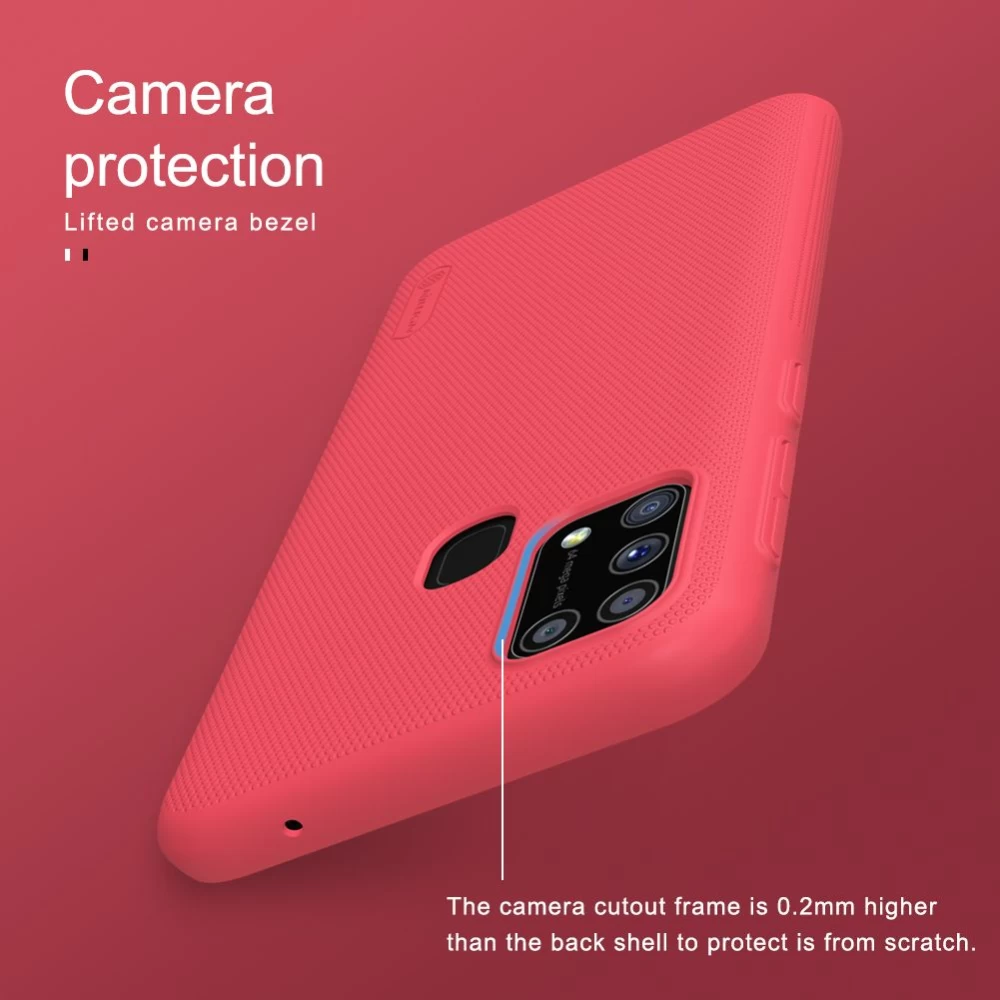 Samsung Galaxy M31 vāciņš sarkans Nillkin Super Frosted Shield 