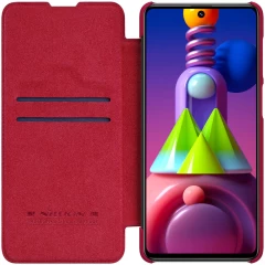 Samsung Galaxy M51 dėklas raudonas Nillkin Qin Leather 