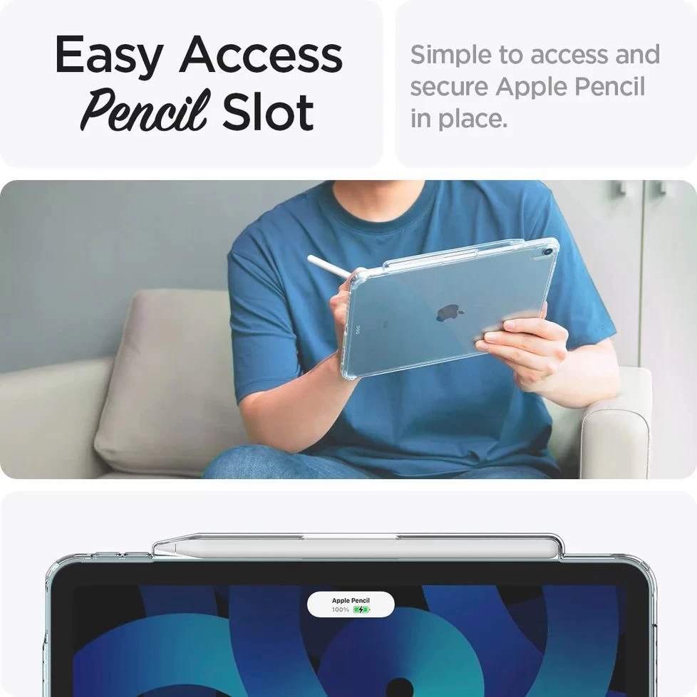 Apple iPad Air 4 (2020) Planšetės dėklas skaidrus SPIGEN Airskin Hybrid