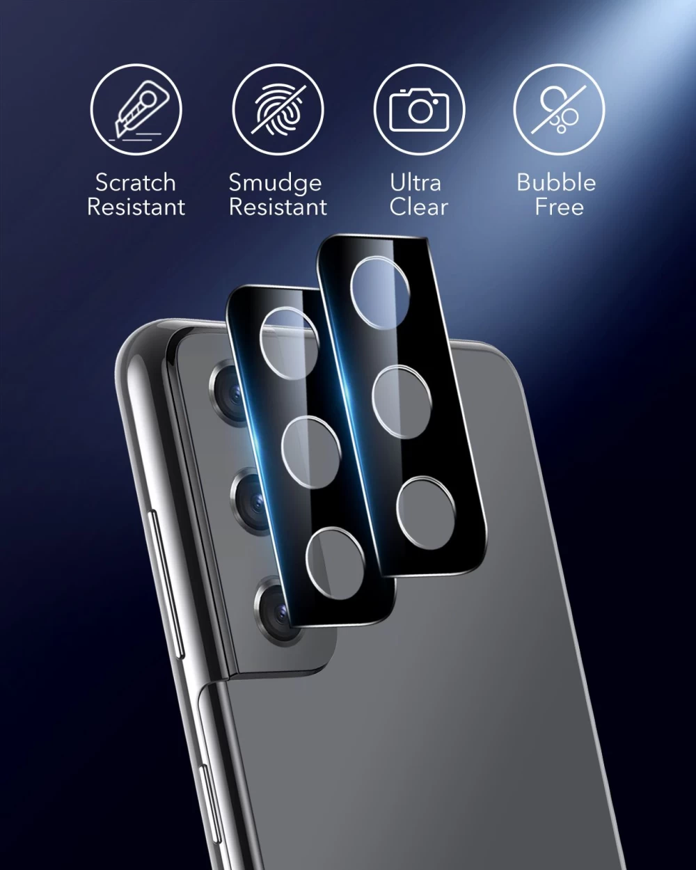 Samsung Galaxy S21 защитное стекло  ESR Camera Glass Film (2pack)