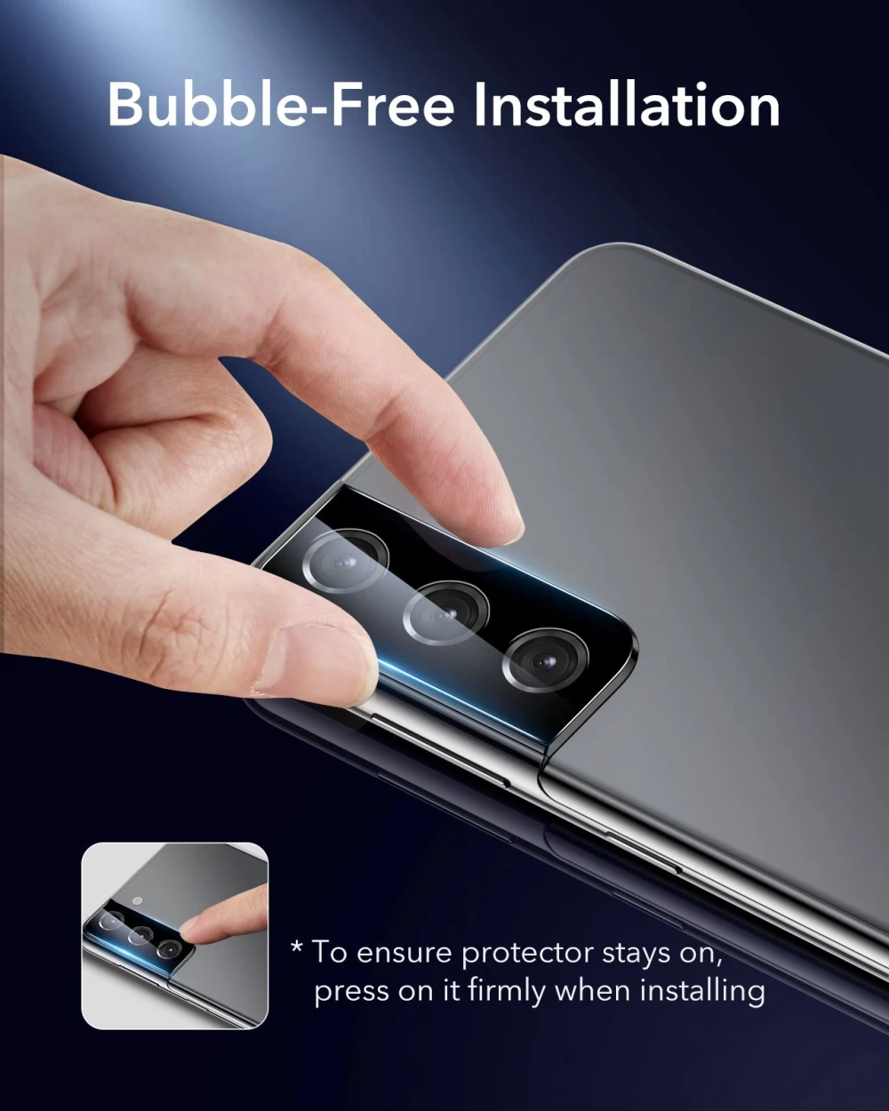 Samsung Galaxy S21 защитное стекло  ESR Camera Glass Film (2pack)