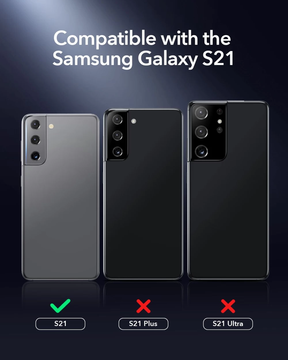 Samsung Galaxy S21 защитное стекло  ESR Camera Glass Film (2pack)