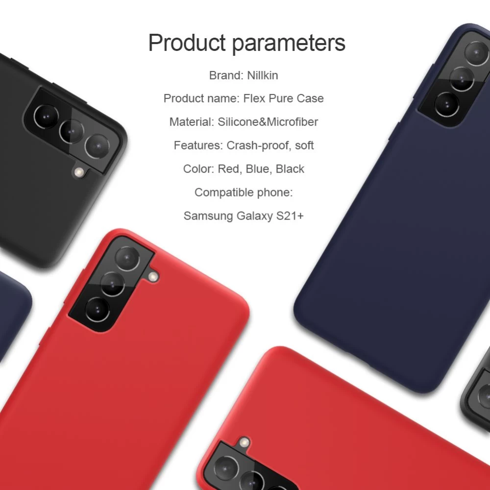 Samsung Galaxy S21 Plus dėklas raudonas Nillkin Flex Pure 