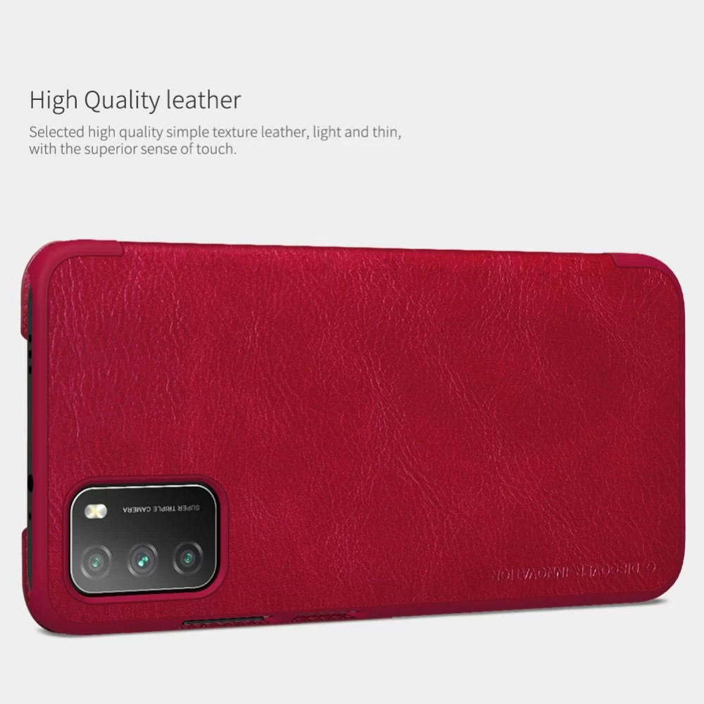 Xiaomi Poco M3 case black Nillkin Qin Leather 