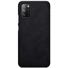 Xiaomi Poco M3 case black Nillkin Qin Leather 