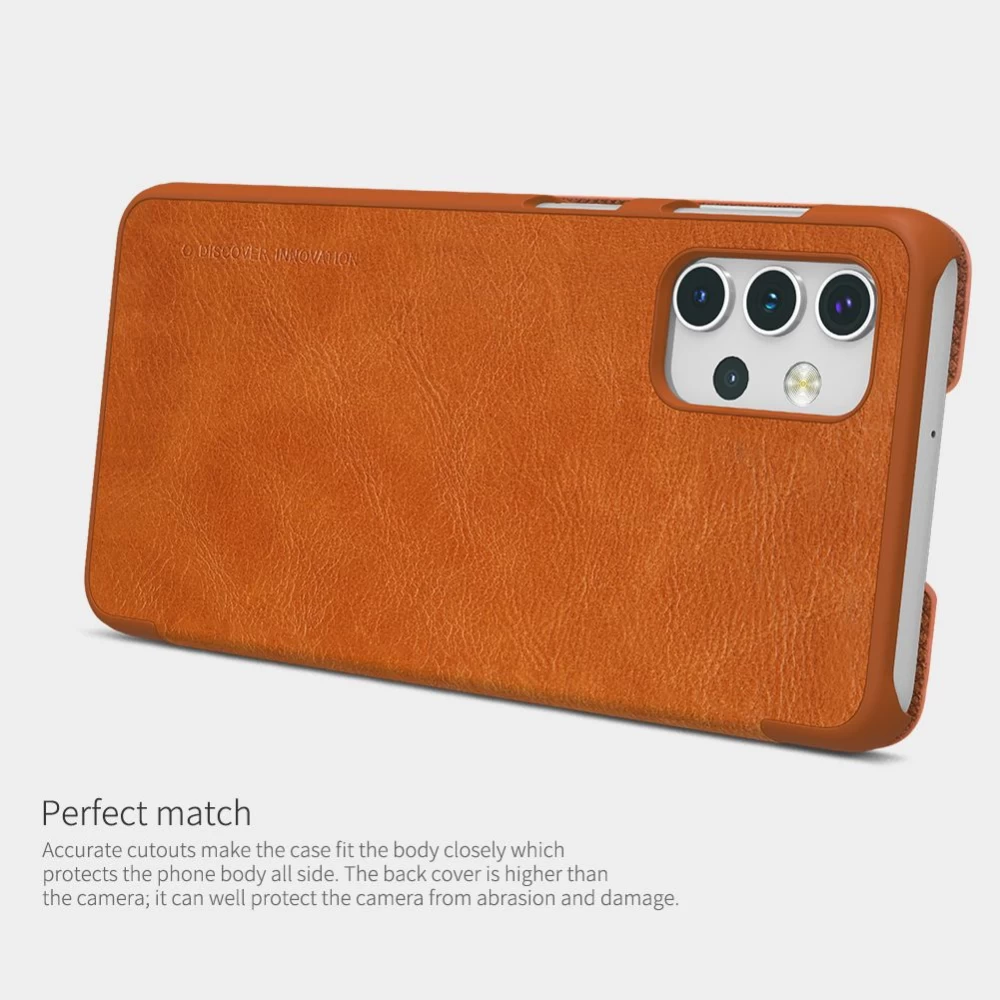 Samsung Galaxy A32 5G dėklas Juoda Nillkin Qin Leather 