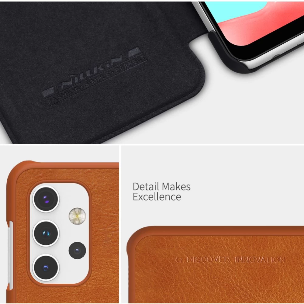 Samsung Galaxy A32 5G dėklas Juoda Nillkin Qin Leather 