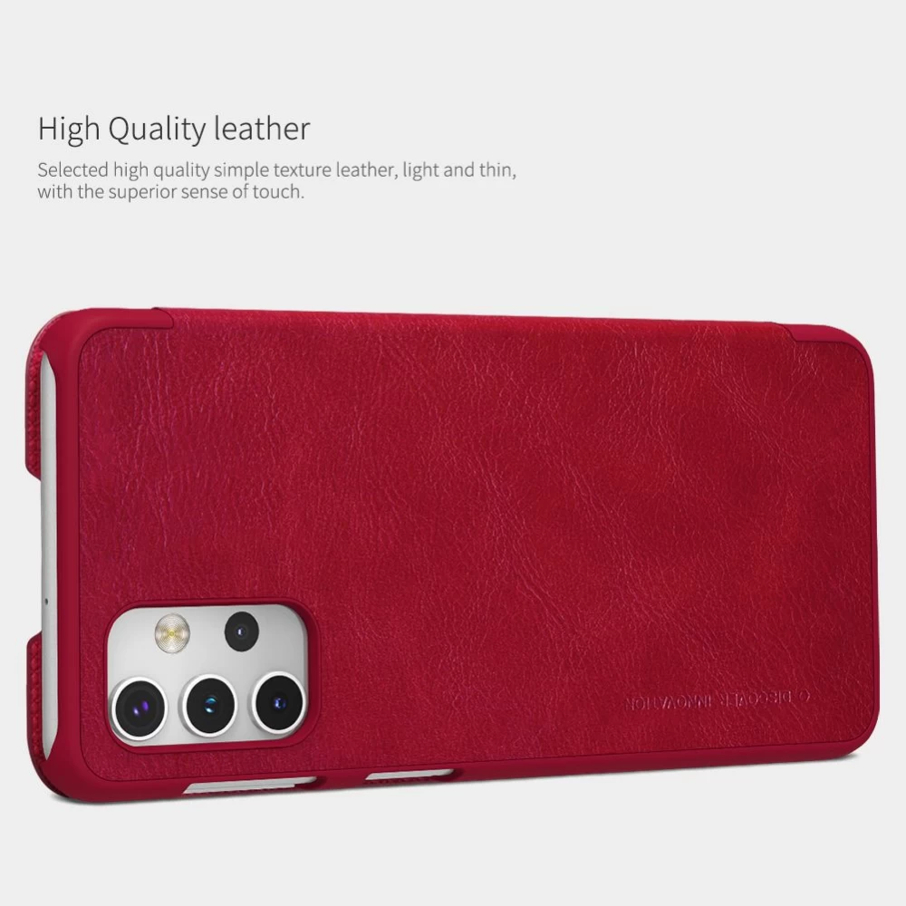Samsung Galaxy A32 5G dėklas raudonas Nillkin Qin Leather 