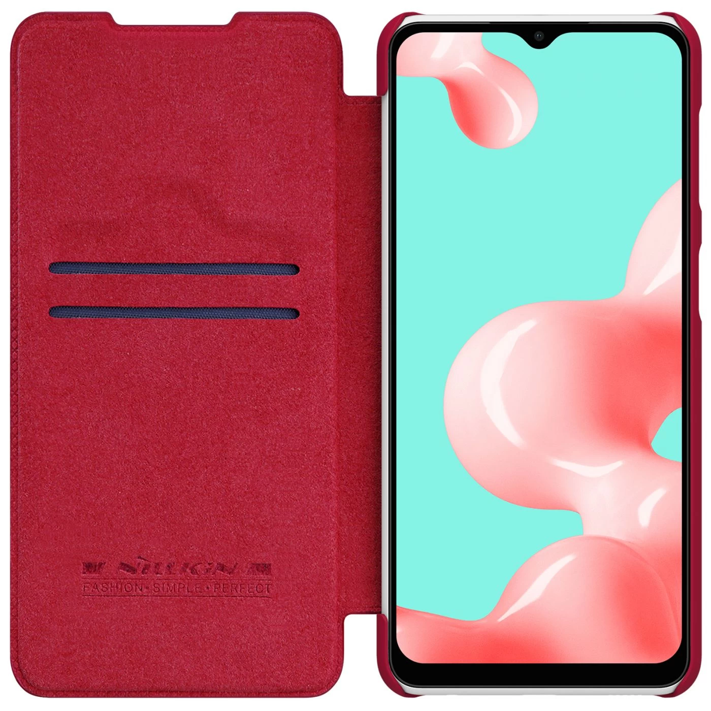 Samsung Galaxy A32 5G dėklas raudonas Nillkin Qin Leather