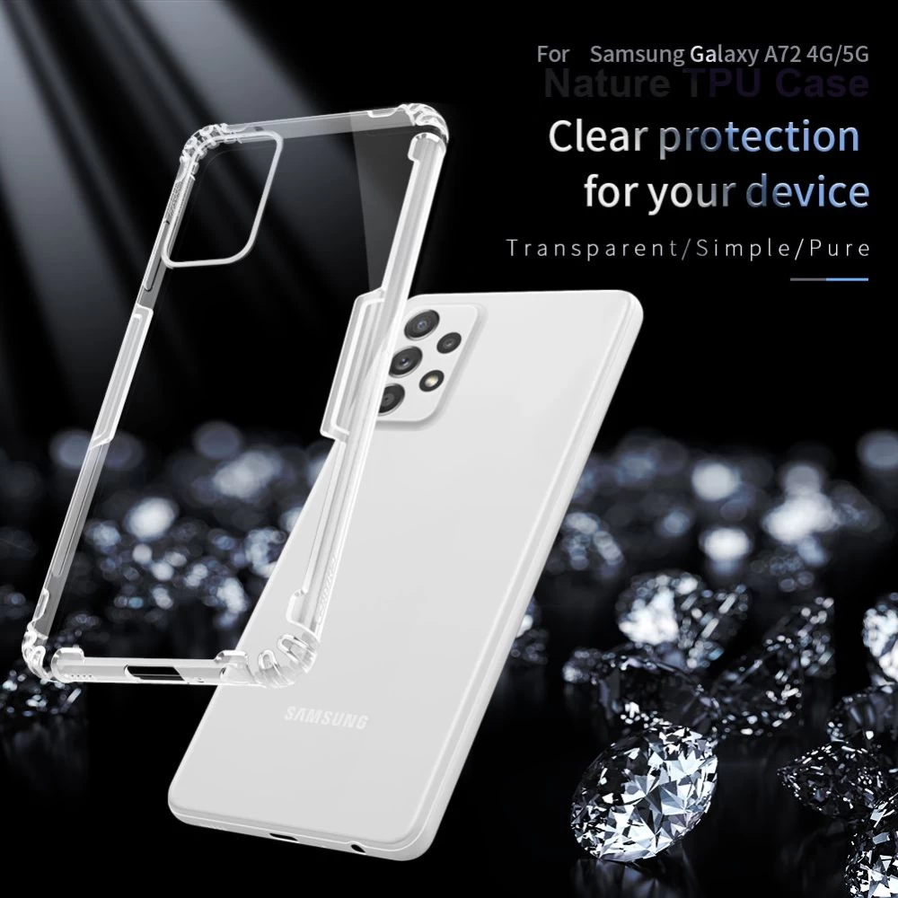 Samsung Galaxy A72 5G case transparent gray Nillkin TPU 