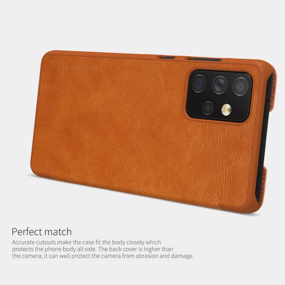 Samsung Galaxy A72 5G case black Nillkin Qin Leather 