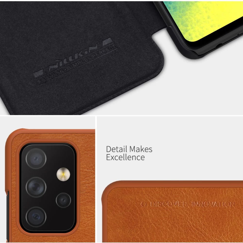 Samsung Galaxy A72 5G case black Nillkin Qin Leather 