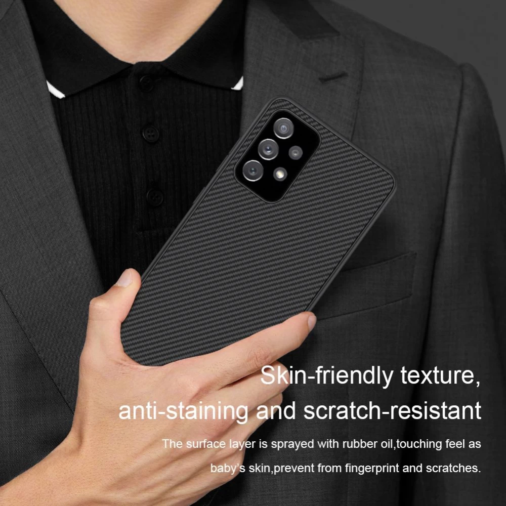 Samsung Galaxy A72 5G case black Nillkin Synthetic Fiber 