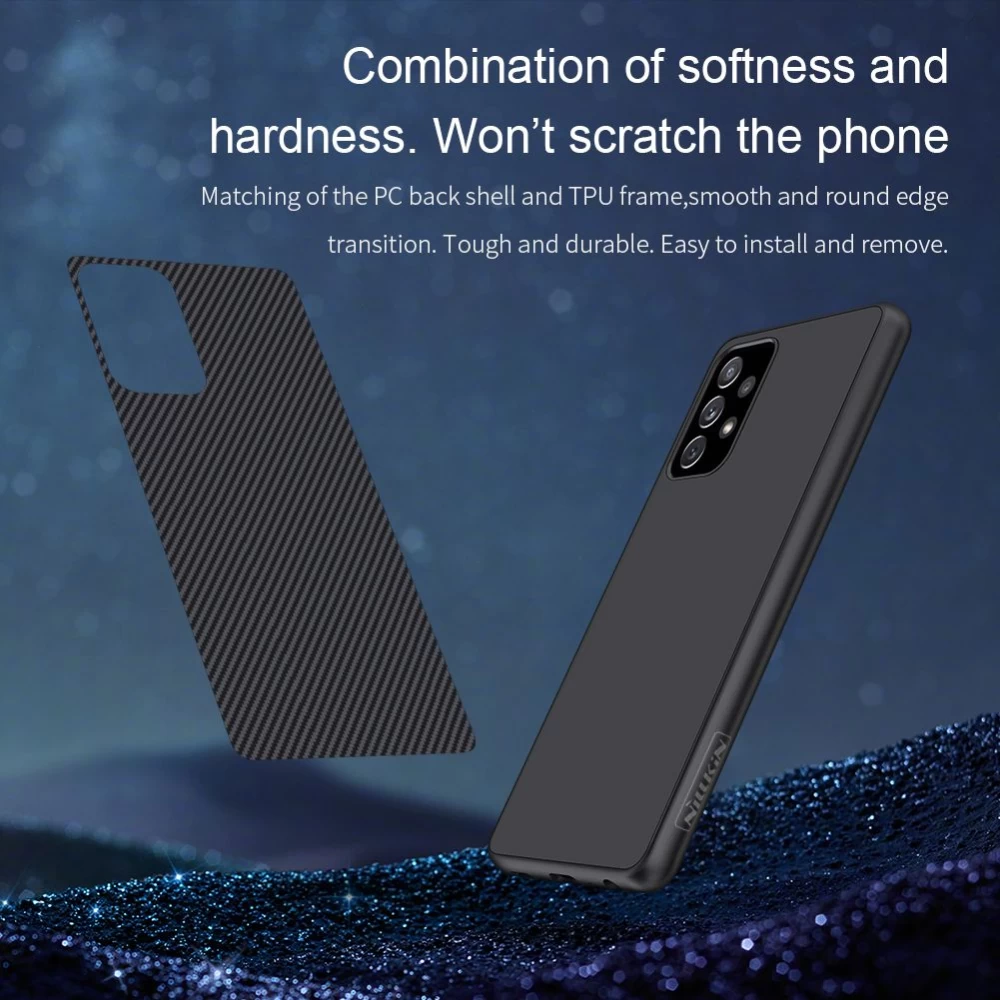 Samsung Galaxy A72 5G case black Nillkin Synthetic Fiber 