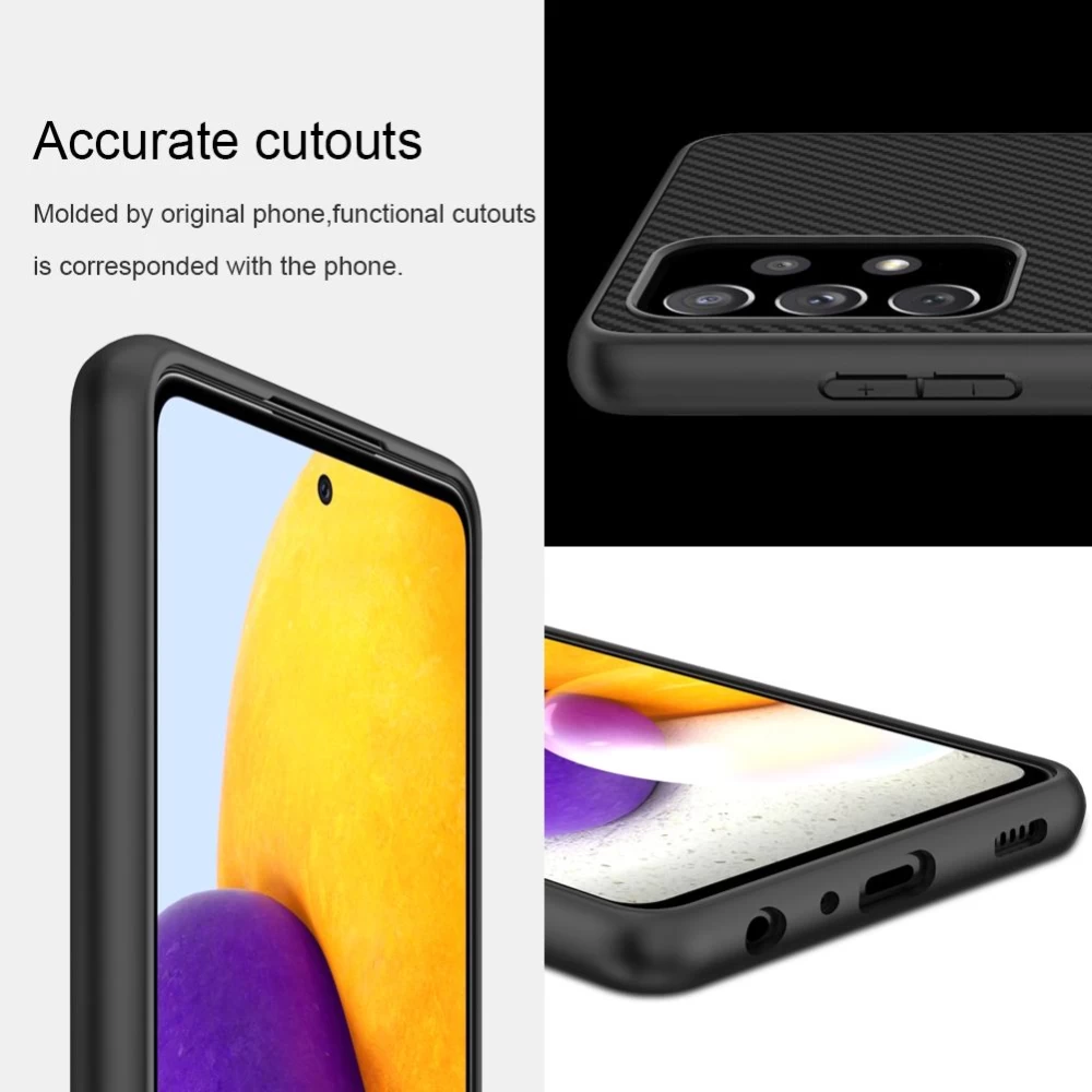 Samsung Galaxy A72 5G case black Nillkin Synthetic Fiber 