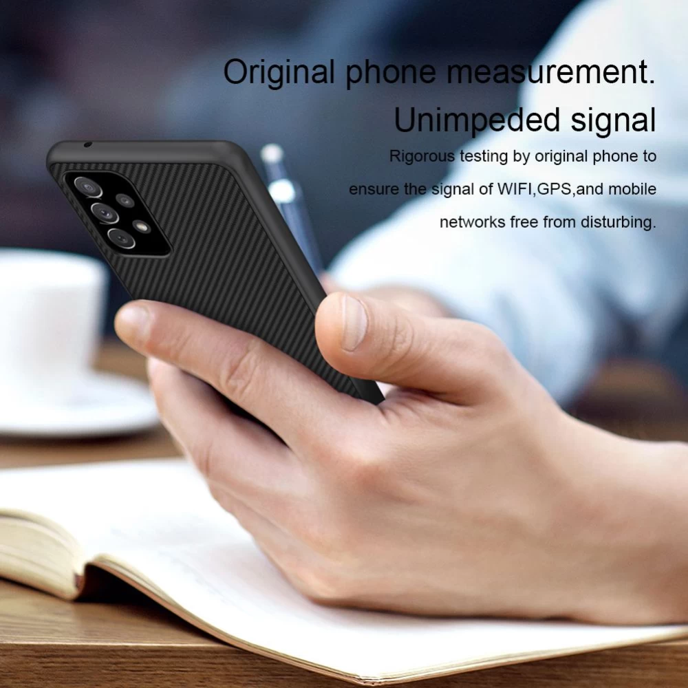 Samsung Galaxy A72 5G case black Nillkin Synthetic Fiber 