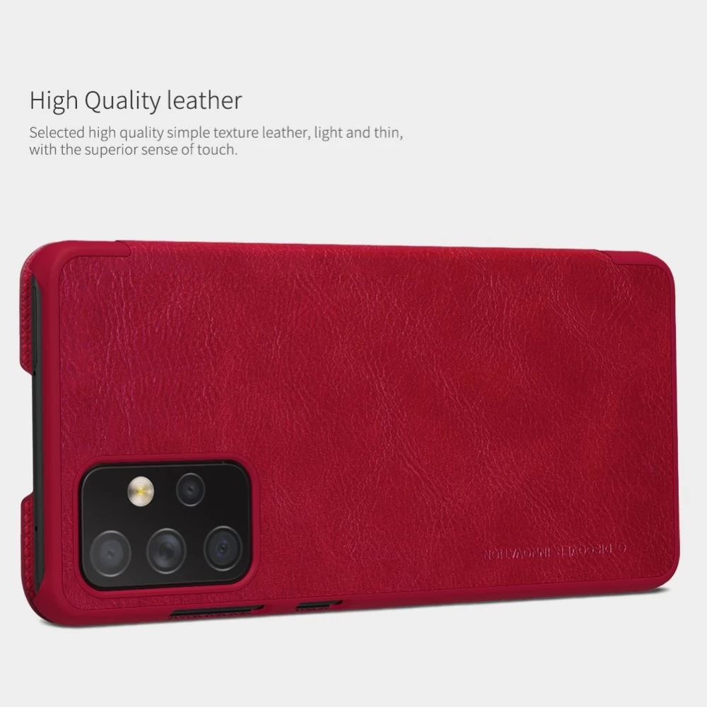 Samsung Galaxy A72 5G dėklas raudonas Nillkin Qin Leather 