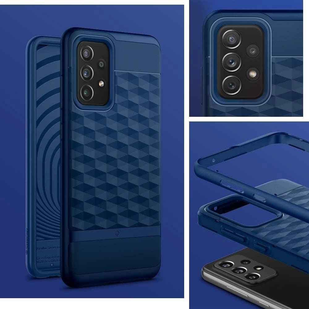Samsung Galaxy A72 5G case blue CASEOLOGY Parallax