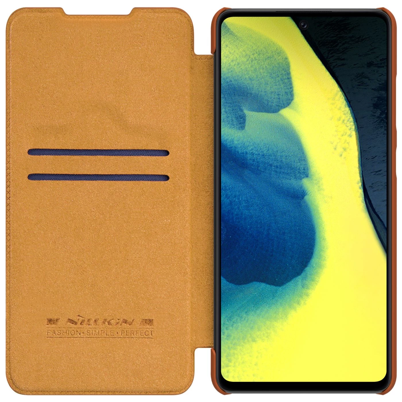 Samsung Galaxy A72 5G case brown Nillkin Qin Leather