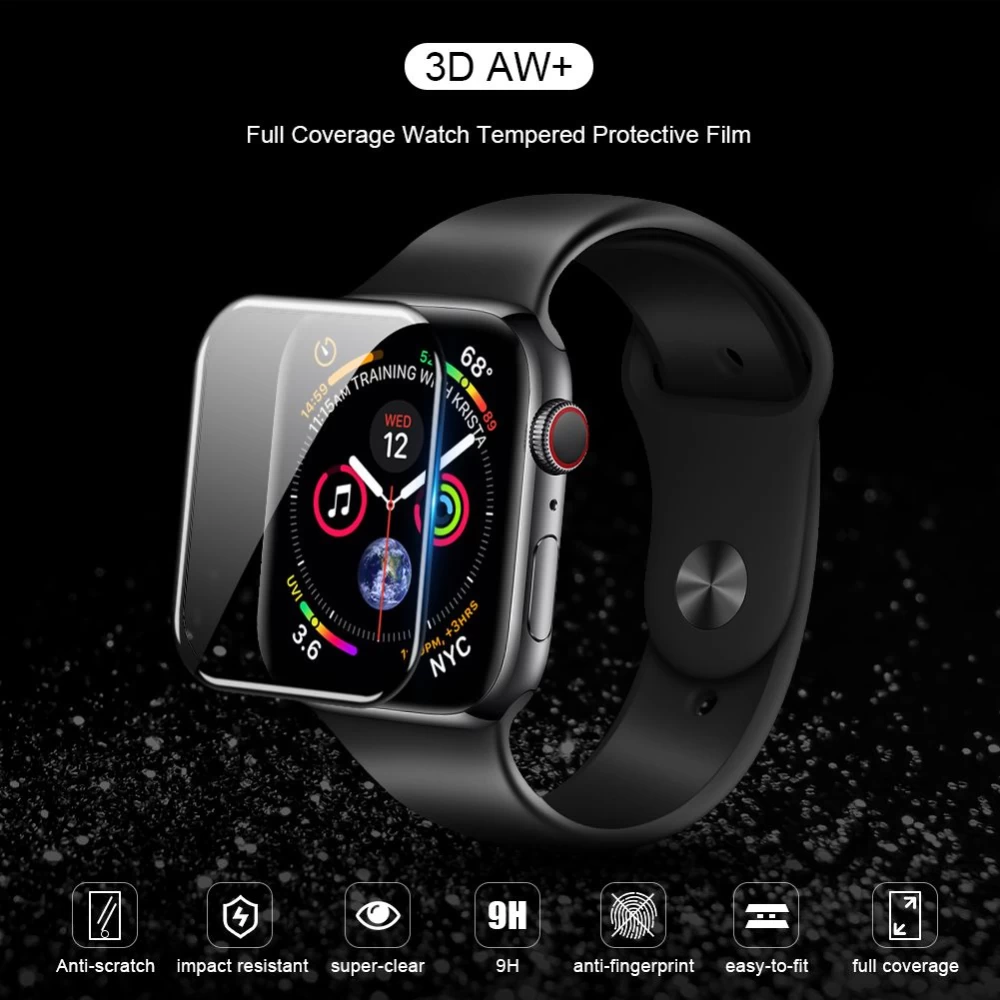 Apple Watch telefona aizsargstikls  Nillkin 3D AW+ Full Coverage Tempered Protective Film 38mm