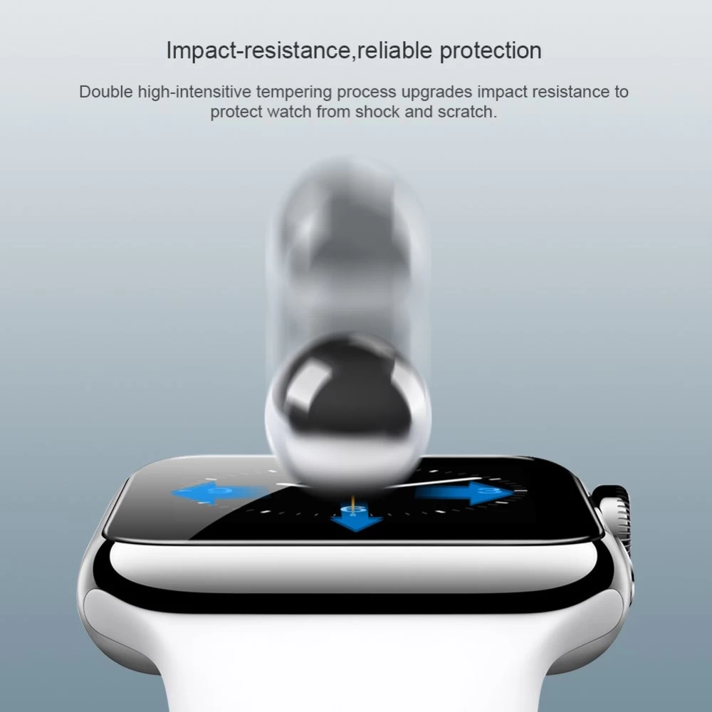 Apple Watch telefona aizsargstikls  Nillkin 3D AW+ Full Coverage Tempered Protective Film 38mm