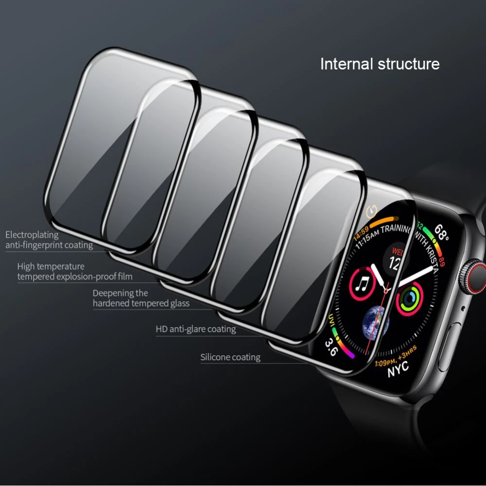 Apple Watch telefona aizsargstikls  Nillkin 3D AW+ Full Coverage Tempered Protective Film 38mm