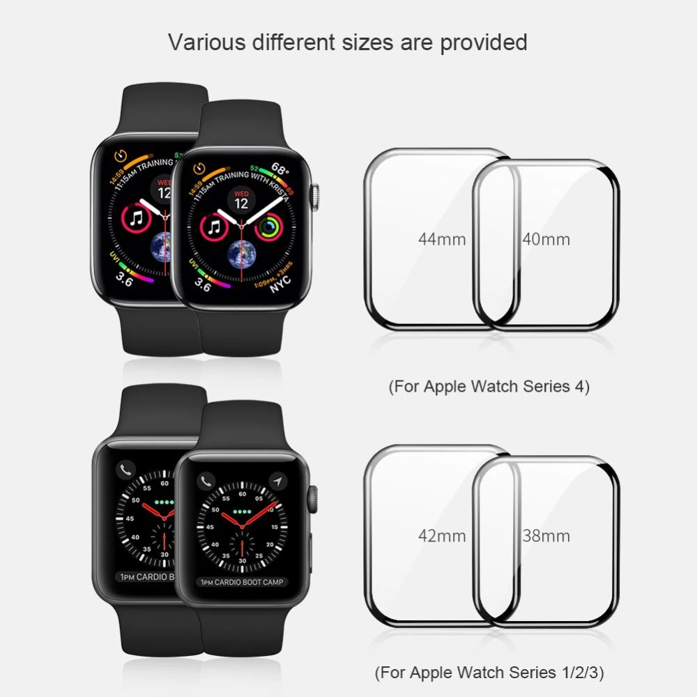Apple Watch telefona aizsargstikls  Nillkin 3D AW+ Full Coverage Tempered Protective Film 38mm