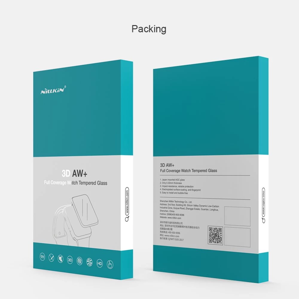 Apple Watch telefona aizsargstikls  Nillkin 3D AW+ Full Coverage Tempered Protective Film 38mm