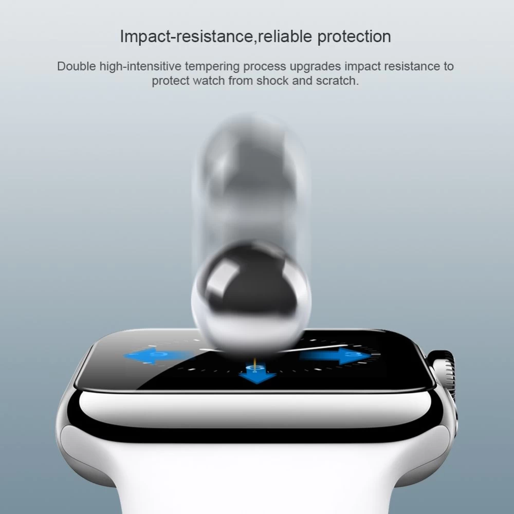 Apple Watch защитное стекло  Nillkin 3D AW+ Full Coverage Tempered Protective Film 42mm