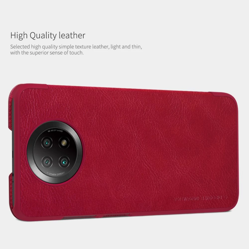 Xiaomi RedMi Note 9T case red Nillkin Qin Leather 