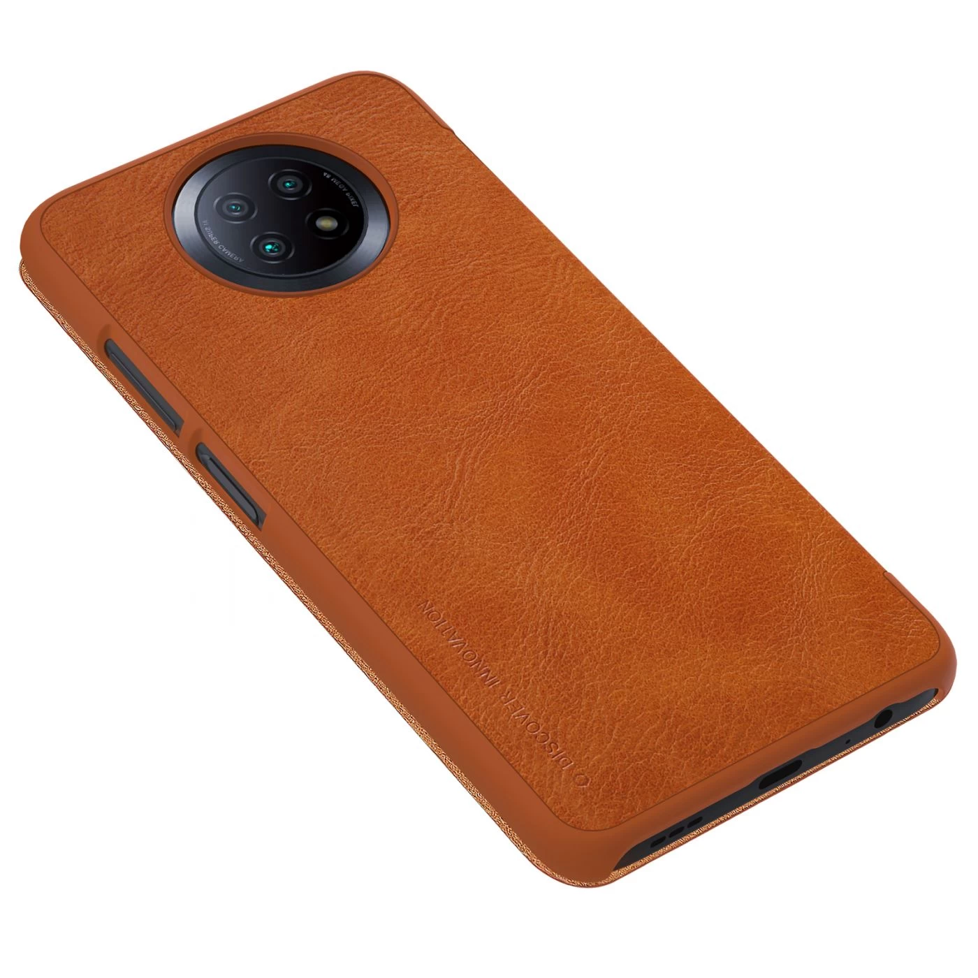 Xiaomi RedMi Note 9T dėklas rudas Nillkin Qin Leather