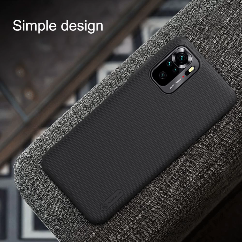 Xiaomi RedMi Note 10 4G dėklas baltas Nillkin Super Frosted Shield 