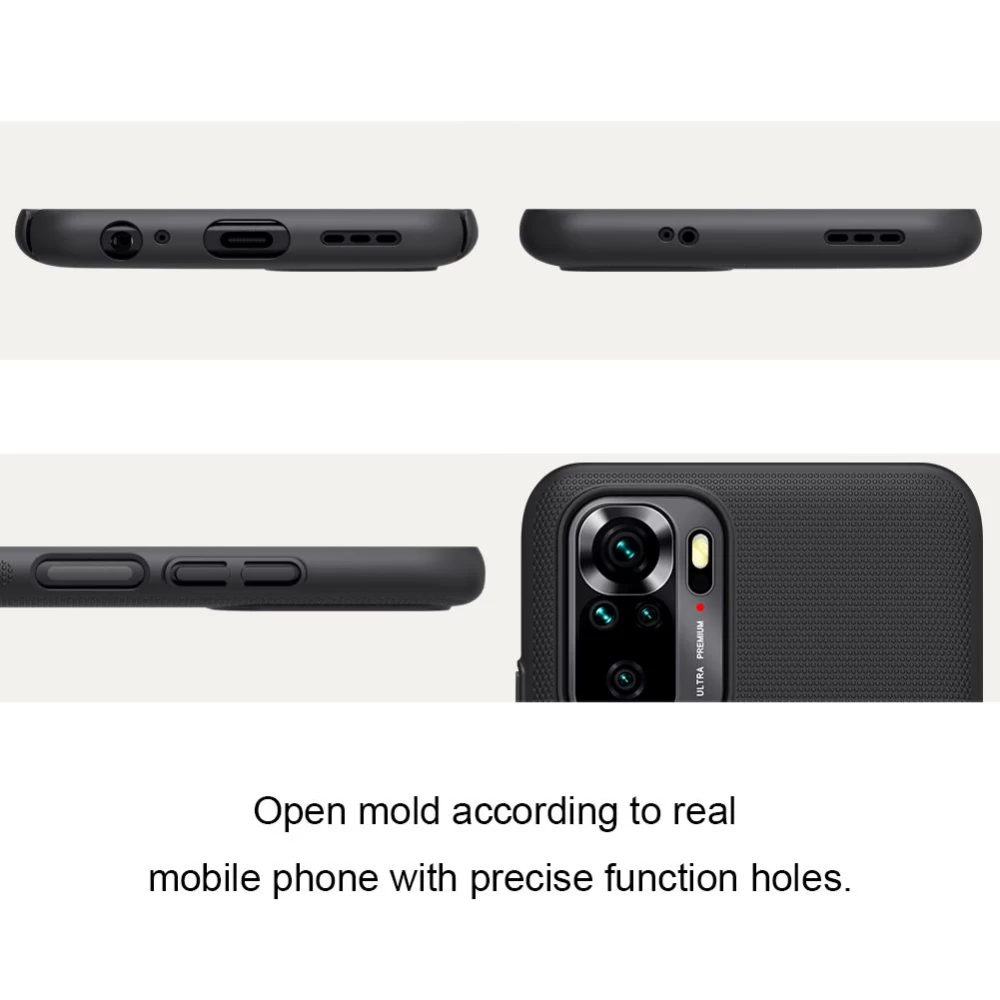 Xiaomi RedMi Note 10 4G dėklas baltas Nillkin Super Frosted Shield 