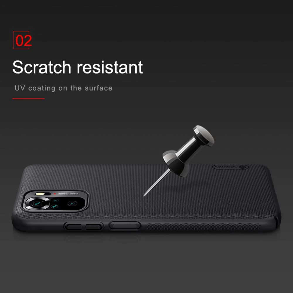 Xiaomi RedMi Note 10 4G dėklas baltas Nillkin Super Frosted Shield 