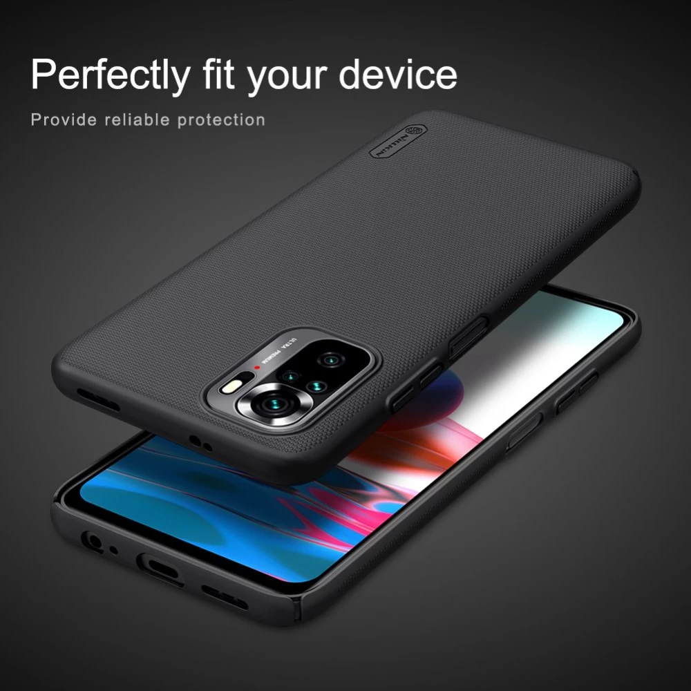 Xiaomi RedMi Note 10 4G dėklas baltas Nillkin Super Frosted Shield 